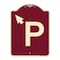 Signmission PWith Up Arrow Pointing Left Heavy-Gauge Aluminum Architectural Sign, 24" x 18", BU-1824-23510 A-DES-BU-1824-23510 - alternate 1